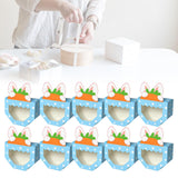 Maxbell 10Pcs Foldable Candy Boxes Paper Gift Packaging Box for Housewarming Holiday Blue