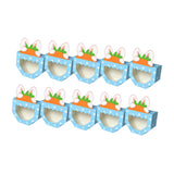 Maxbell 10Pcs Foldable Candy Boxes Paper Gift Packaging Box for Housewarming Holiday Blue