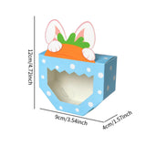 Maxbell 10Pcs Foldable Candy Boxes Paper Gift Packaging Box for Housewarming Holiday Blue