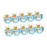 Maxbell 10Pcs Foldable Candy Boxes Paper Gift Packaging Box for Housewarming Holiday Blue