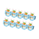 Maxbell 10Pcs Foldable Candy Boxes Paper Gift Packaging Box for Housewarming Holiday Blue