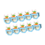 Maxbell 10Pcs Foldable Candy Boxes Paper Gift Packaging Box for Housewarming Holiday Blue