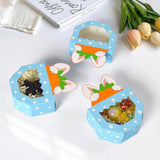 Maxbell 10Pcs Foldable Candy Boxes Paper Gift Packaging Box for Housewarming Holiday Blue