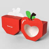 Maxbell 10Pcs Foldable Candy Boxes Paper Gift Packaging Box for Housewarming Holiday Red