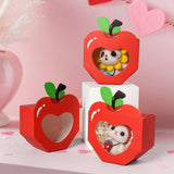 Maxbell 10Pcs Foldable Candy Boxes Paper Gift Packaging Box for Housewarming Holiday Red