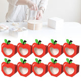 Maxbell 10Pcs Foldable Candy Boxes Paper Gift Packaging Box for Housewarming Holiday Red