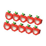 Maxbell 10Pcs Foldable Candy Boxes Paper Gift Packaging Box for Housewarming Holiday Red
