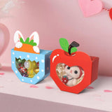 Maxbell 10Pcs Foldable Candy Boxes Paper Gift Packaging Box for Housewarming Holiday Red