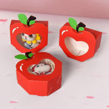 Maxbell 10Pcs Foldable Candy Boxes Paper Gift Packaging Box for Housewarming Holiday Red