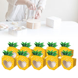 Maxbell 10Pcs Foldable Candy Boxes Paper Gift Packaging Box for Housewarming Holiday Yellow