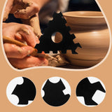 Maxbell Pottery Rib Mudtool Multipurpose Clay Texture Rib for Plates Flat Mugs Bowls