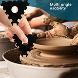 Maxbell Pottery Rib Mudtool Multipurpose Clay Texture Rib for Plates Flat Mugs Bowls