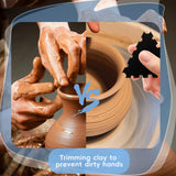 Maxbell Pottery Rib Mudtool Multipurpose Clay Texture Rib for Plates Flat Mugs Bowls