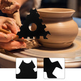 Maxbell Pottery Rib Mudtool Multipurpose Clay Texture Rib for Plates Flat Mugs Bowls