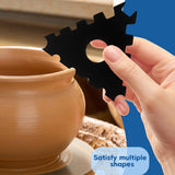 Maxbell Pottery Rib Mudtool Multipurpose Clay Texture Rib for Plates Flat Mugs Bowls