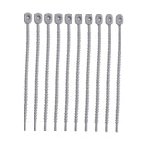 Maxbell 10x Silicone Cable Ties Desk Electrical Cords Home Adjustable Wire Organizer 21.5x1.4cm