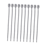Maxbell 10x Silicone Cable Ties Desk Electrical Cords Home Adjustable Wire Organizer 21.5x1.4cm