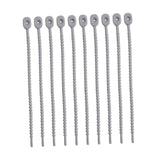 Maxbell 10x Silicone Cable Ties Desk Electrical Cords Home Adjustable Wire Organizer 21.5x1.4cm