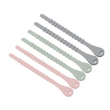 Maxbell 10x Silicone Cable Ties Desk Electrical Cords Home Adjustable Wire Organizer 13cmx1.5cm