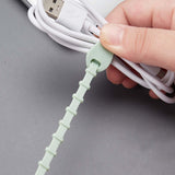 Maxbell 10x Silicone Cable Ties Desk Electrical Cords Home Adjustable Wire Organizer 13cmx1.5cm