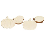 Maxbell 5 Pieces Pumpkin Wooden Cutouts Wooden Pumpkins Ornaments to Paint for Party Style A