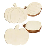 Maxbell 5 Pieces Pumpkin Wooden Cutouts Wooden Pumpkins Ornaments to Paint for Party Style A