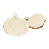 Maxbell 5 Pieces Pumpkin Wooden Cutouts Wooden Pumpkins Ornaments to Paint for Party Style A