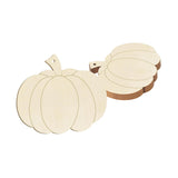 Maxbell 5 Pieces Pumpkin Wooden Cutouts Wooden Pumpkins Ornaments to Paint for Party Style A