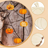 Maxbell 5 Pieces Pumpkin Wooden Cutouts Wooden Pumpkins Ornaments to Paint for Party Style A