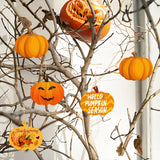Maxbell 5 Pieces Pumpkin Wooden Cutouts Wooden Pumpkins Ornaments to Paint for Party Style A
