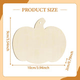 Maxbell 5 Pieces Pumpkin Wooden Cutouts Wooden Pumpkins Ornaments to Paint for Party Style B