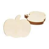 Maxbell 5 Pieces Pumpkin Wooden Cutouts Wooden Pumpkins Ornaments to Paint for Party Style B
