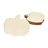 Maxbell 5 Pieces Pumpkin Wooden Cutouts Wooden Pumpkins Ornaments to Paint for Party Style B