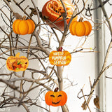 Maxbell 5 Pieces Pumpkin Wooden Cutouts Wooden Pumpkins Ornaments to Paint for Party Style B