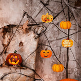 Maxbell 5 Pieces Pumpkin Wooden Cutouts Wooden Pumpkins Ornaments to Paint for Party Style B