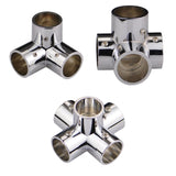 Maxbell Round Pipe Connector Sturdy Tube Mount for Display Stand Frame Clothes Rails 3 Way