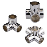Maxbell Round Pipe Connector Sturdy Tube Mount for Display Stand Frame Clothes Rails 3 Way