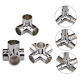 Maxbell Round Pipe Connector Sturdy Tube Mount for Display Stand Frame Clothes Rails 3 Way
