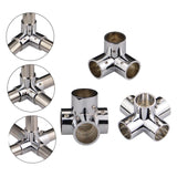 Maxbell Round Pipe Connector Sturdy Tube Mount for Display Stand Frame Clothes Rails 3 Way