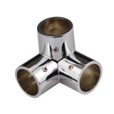 Maxbell Round Pipe Connector Sturdy Tube Mount for Display Stand Frame Clothes Rails 3 Way