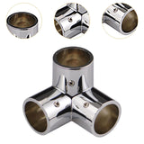 Maxbell Round Pipe Connector Sturdy Tube Mount for Display Stand Frame Clothes Rails 3 Way