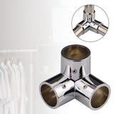 Maxbell Round Pipe Connector Sturdy Tube Mount for Display Stand Frame Clothes Rails 3 Way