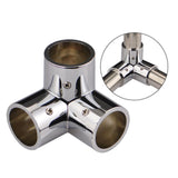 Maxbell Round Pipe Connector Sturdy Tube Mount for Display Stand Frame Clothes Rails 3 Way