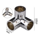 Maxbell Round Pipe Connector Sturdy Tube Mount for Display Stand Frame Clothes Rails 3 Way