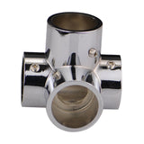 Maxbell Round Pipe Connector Sturdy Tube Mount for Display Stand Frame Clothes Rails 4 Way