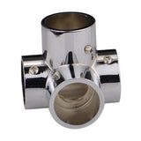 Maxbell Round Pipe Connector Sturdy Tube Mount for Display Stand Frame Clothes Rails 4 Way
