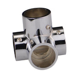Maxbell Round Pipe Connector Sturdy Tube Mount for Display Stand Frame Clothes Rails 4 Way