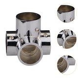 Maxbell Round Pipe Connector Sturdy Tube Mount for Display Stand Frame Clothes Rails 4 Way