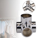 Maxbell Round Pipe Connector Sturdy Tube Mount for Display Stand Frame Clothes Rails 4 Way