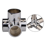 Maxbell Round Pipe Connector Sturdy Tube Mount for Display Stand Frame Clothes Rails 4 Way
